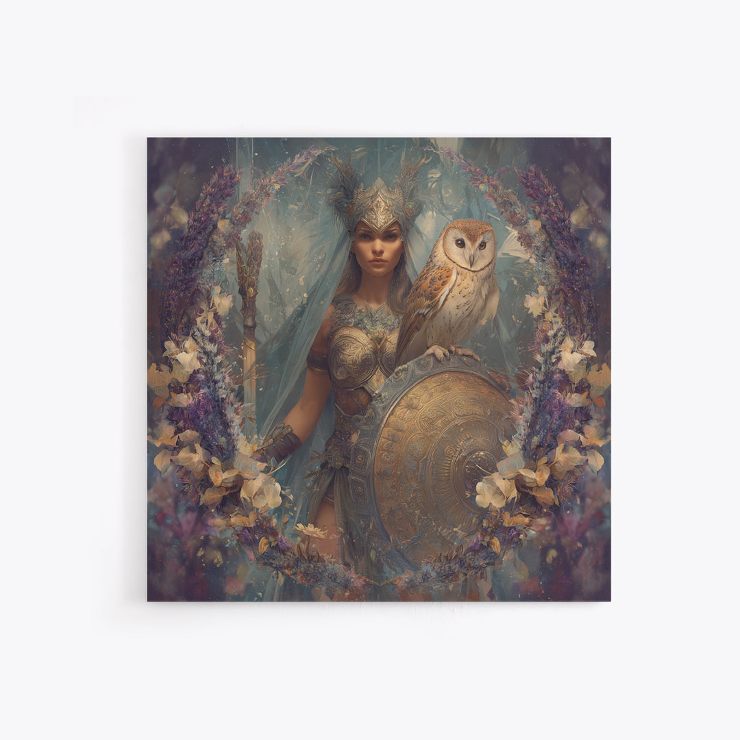 Athena Warrior Woman Framed Canvas Print, Mythological Art, Digital Art Download, Living Room Decor, Oil Painting, Legend, MYT-1x1-74