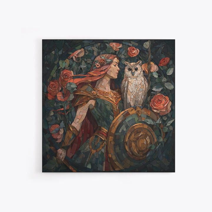 Athena Warrior Woman Canvas Print, Mythological Art, Statement Artwork, Living Room Decor, Fine Art, Legend, Wall Decor, MYT-1x1-98
