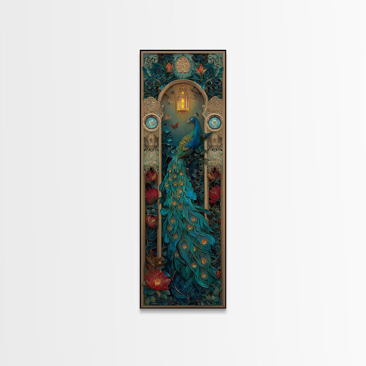 Hera Peacock Symbolism Canvas Print, Mythological Art, Dark Academia Decor, Living Room Decor, Fine Art, Legend, Gallery Decor, MYT-1x3-10