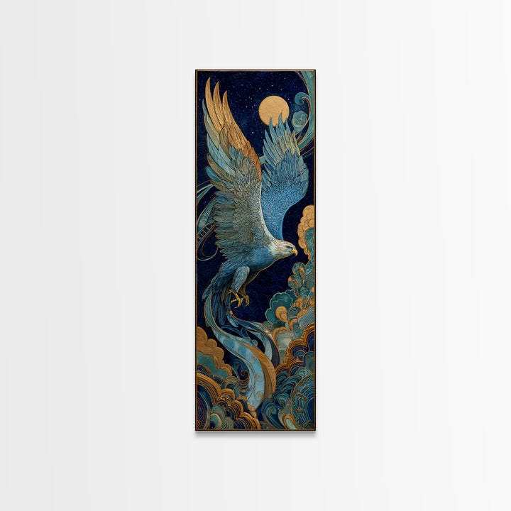 Zeus Eagle and Thundercloud Composition Canvas Print, Mythological Art, Digital Wall Art, Living Room Decor, Fine Art, Legend, MYT-1x3-59