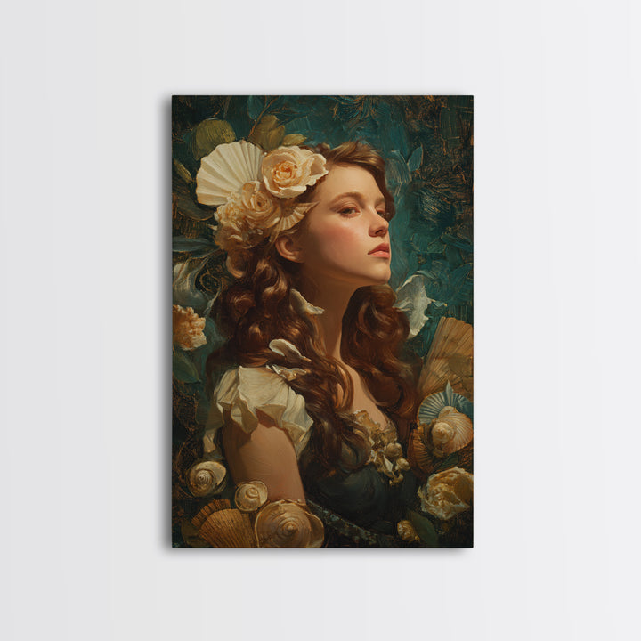 Roman Venus Figure Framed Canvas Print, Mythological Art, Statement Artwork, Living Room Decor, Fine Art, Legend, Wall Decor, MYT-2x3-26