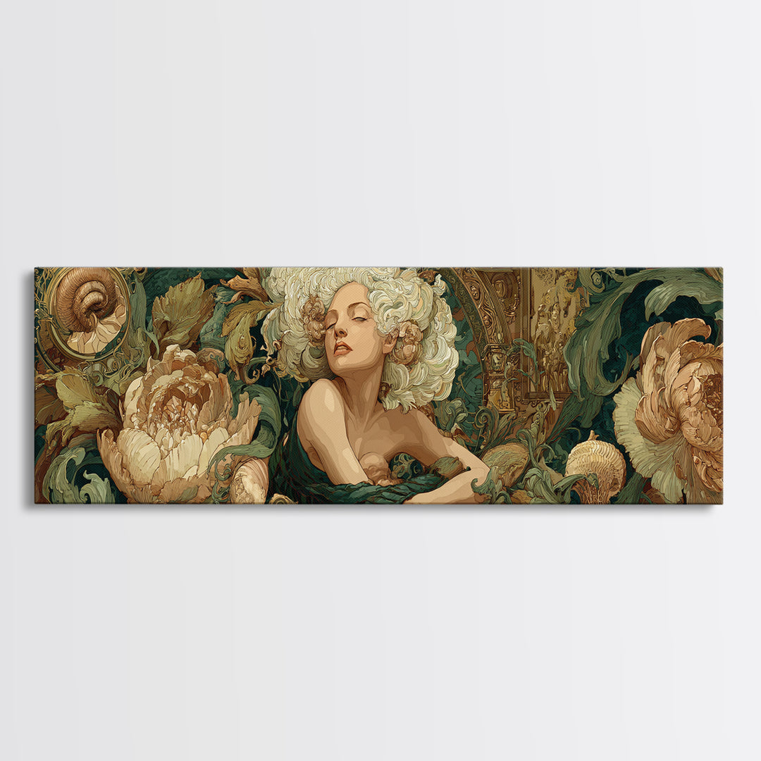 Roman Venus Figure Framed Canvas Print, Mythological Art, Artwork, Living Room Decor, Fine Art, Legend, Gallery Wall Art, MYT-3x1-82