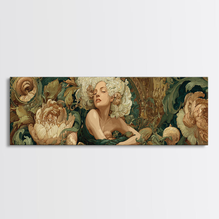 Roman Venus Figure Framed Canvas Print, Mythological Art, Artwork, Living Room Decor, Fine Art, Legend, Gallery Wall Art, MYT-3x1-82