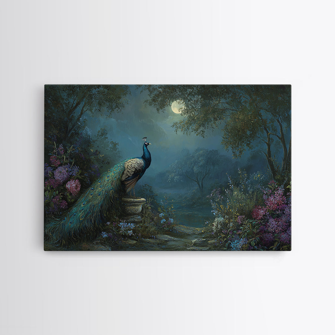 Hera Peacock Symbolism Framed Canvas Print, Mythological Art, Gothic Home Decor, Living Room Decor, Oil Painting, Legend, MYT-3x2-50