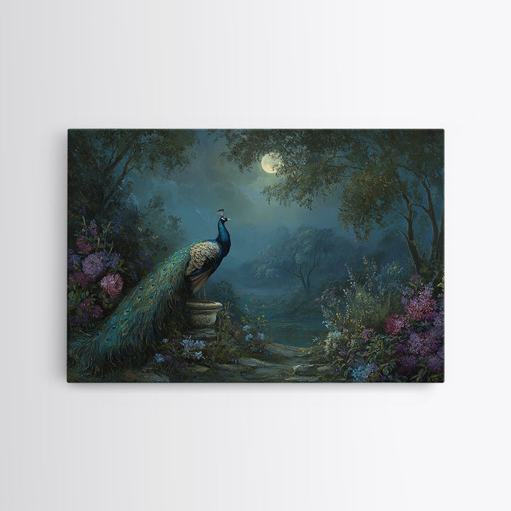 Hera Peacock Symbolism Framed Canvas Print, Mythological Art, Gothic Home Decor, Living Room Decor, Oil Painting, Legend, MYT-3x2-50
