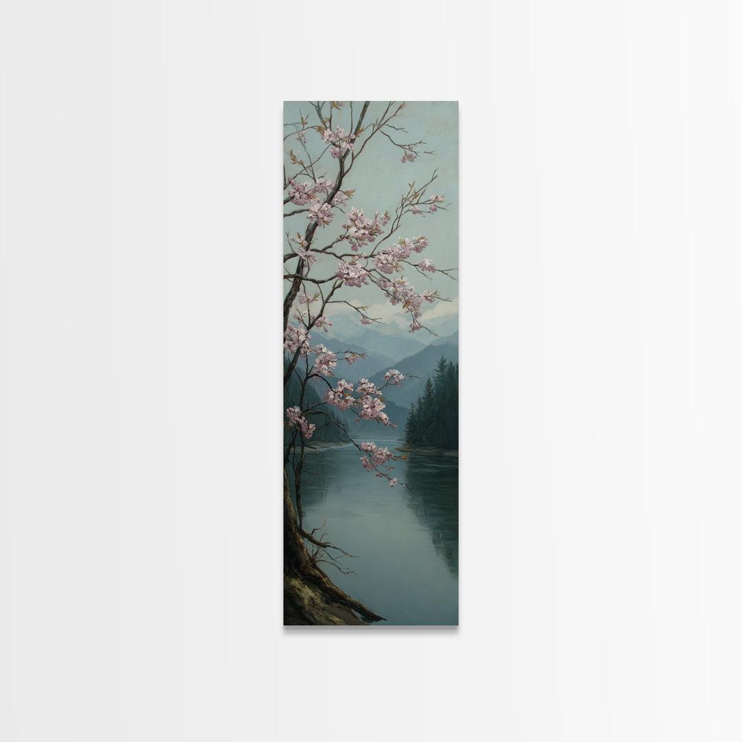 Spring Cherry Blossoms Canvas Print, Nature Art, Room Decor, Living Room Decor, Fine Art, Nature, Wall Hangings, NAT-1x3-28