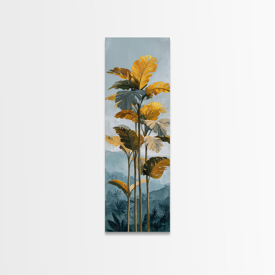 Tropical Jungle Leaves Canvas Print, Nature Art, Artwork, Living Room Decor, Fine Art, Nature, Landscape Art, Botanical Art, NAT-1x3-33