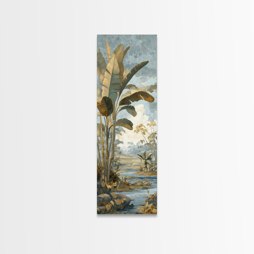 Tropical Jungle Leaves Canvas Print, Nature Art, Fine Art Print, Living Room Decor, Abstract Art, Nature, Poster, Wall Decor, NAT-1x3-57