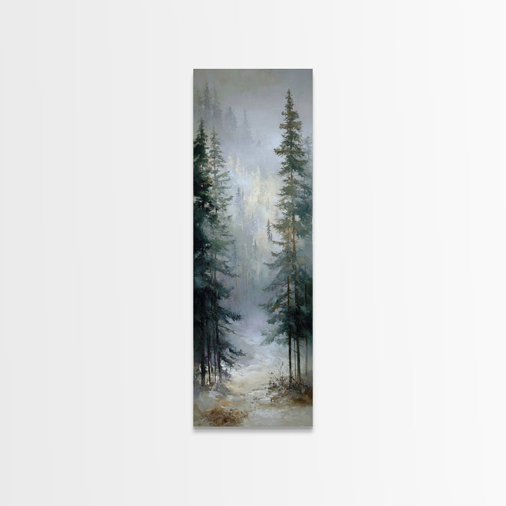 Mushroom Cluster in Enchanted Woodland Framed Canvas Print, Nature Art, Digital Download Art, Living Room Decor, Oil Painting, NAT-1x3-91
