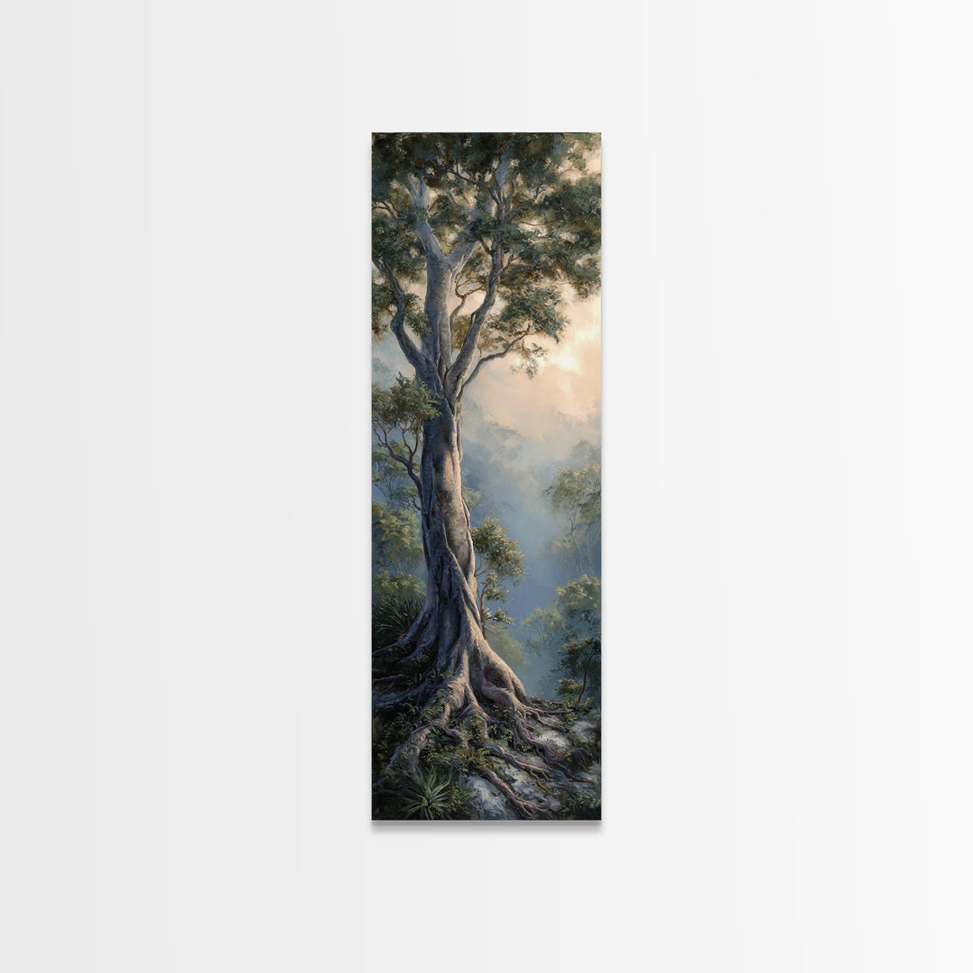 Tree of Life Canvas Print, Nature Art, Bird Wall Art, Living Room Decor, Watercolor Art, Nature, Textured Painting, NAT-1x3-99