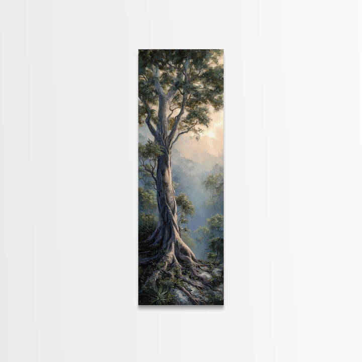 Tree of Life Canvas Print, Nature Art, Bird Wall Art, Living Room Decor, Watercolor Art, Nature, Textured Painting, NAT-1x3-99