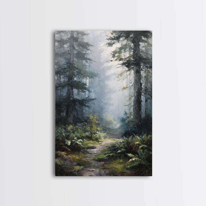 Sunlit Forest Path Canvas Print, Nature Art, Living Room Decor, Fine Art, Nature, Ocean Art, Bird Wall Art, Nature Wall Art, NAT-2x3-57