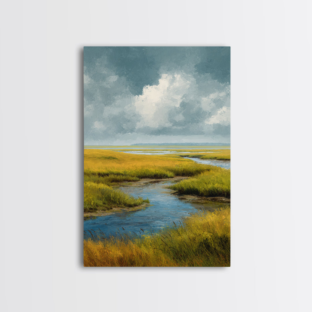 Storm Clouds over a Rolling Prairie Canvas Print, Nature Art, Poster, Living Room Decor, Fine Art, Nature, Abstract Wall Art, NAT-2x3-70