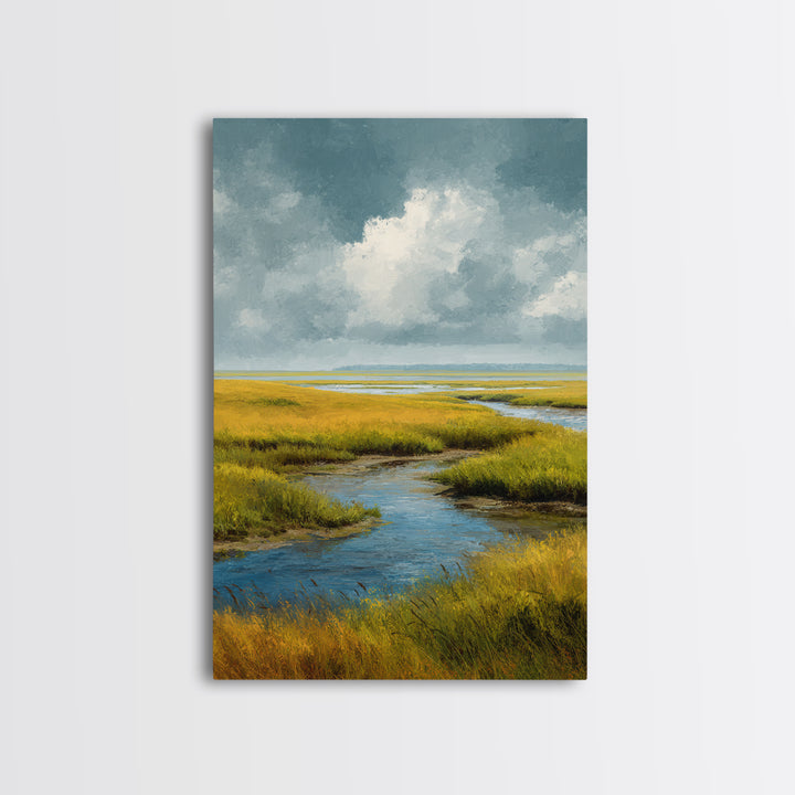 Storm Clouds over a Rolling Prairie Canvas Print, Nature Art, Poster, Living Room Decor, Fine Art, Nature, Abstract Wall Art, NAT-2x3-70