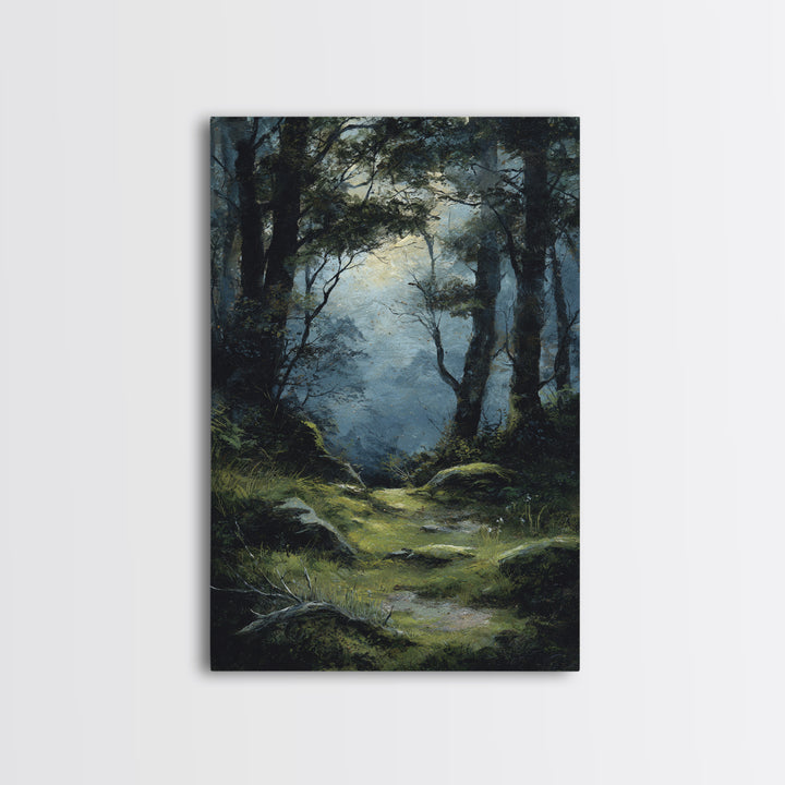 Sunlit Forest Path Canvas Print, Nature Art, Living Room Decor, Fine Art, Nature, Ocean Art, Bird Wall Art, Nature Wall Art, NAT-2x3-81