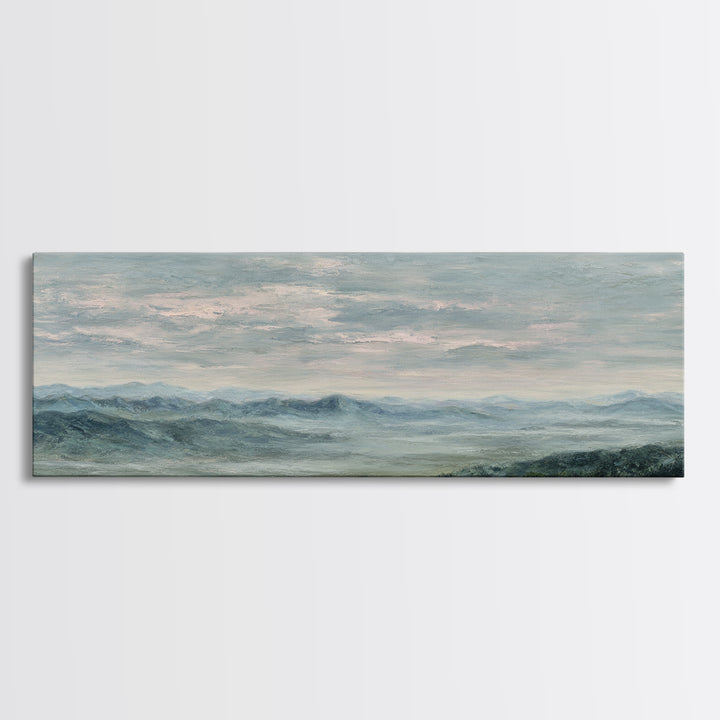 Storm Clouds over a Rolling Prairie Canvas Print, Nature Art, Mountain Wall Art, Living Room Decor, Fine Art, Nature, NAT-3x1-6