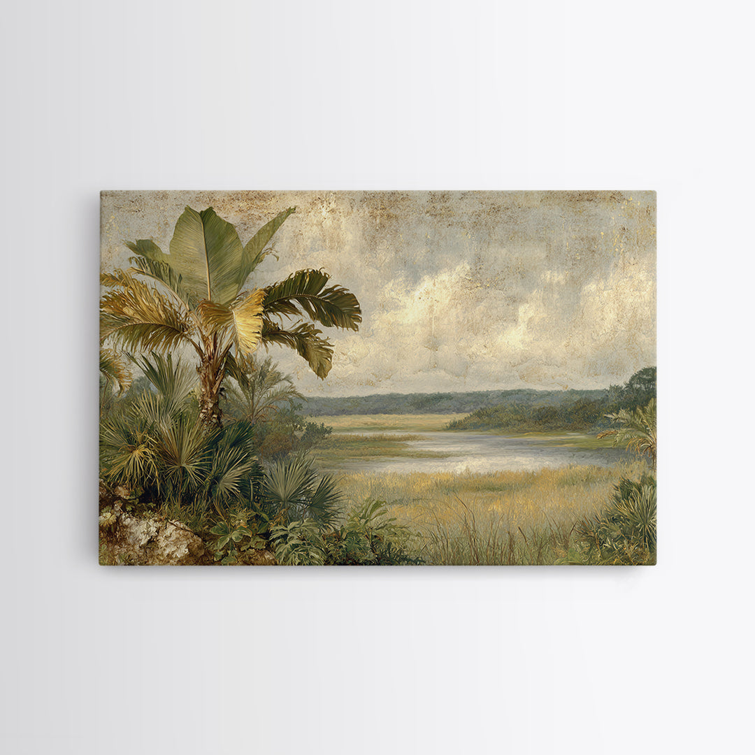 Tropical Jungle Leaves Canvas Print, Nature Art, Wood Wall Art, Living Room Decor, Fine Art, Nature, Digital Download Art, NAT-3x2-1