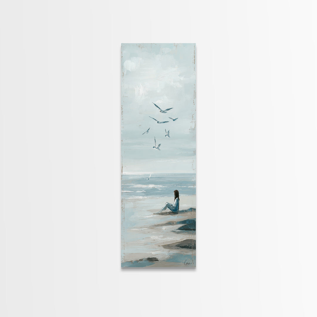 Sailor Tattoo Swallow and Anchor Canvas Print, Nautical Art, Beach Decor, Coastal Decor, Fine Art, Harbor, Statement Artwork, NAU-1x3-59