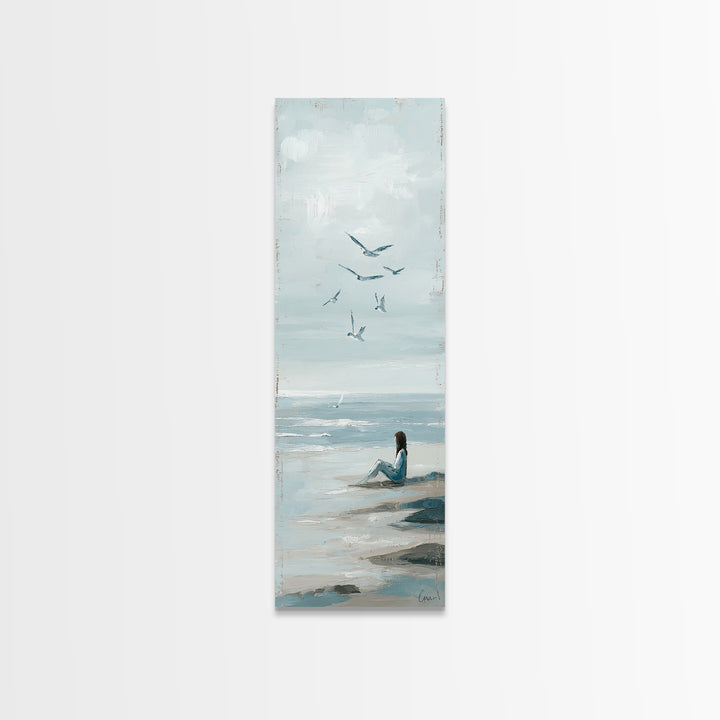 Sailor Tattoo Swallow and Anchor Canvas Print, Nautical Art, Beach Decor, Coastal Decor, Fine Art, Harbor, Statement Artwork, NAU-1x3-59