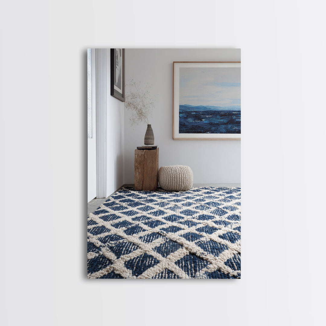 Knotted Rope Pattern Framed Canvas Print, Nautical Art, Large Wall Art, Coastal Decor, Abstract Art, Harbor, Coastal Art, NAU-2x3-17