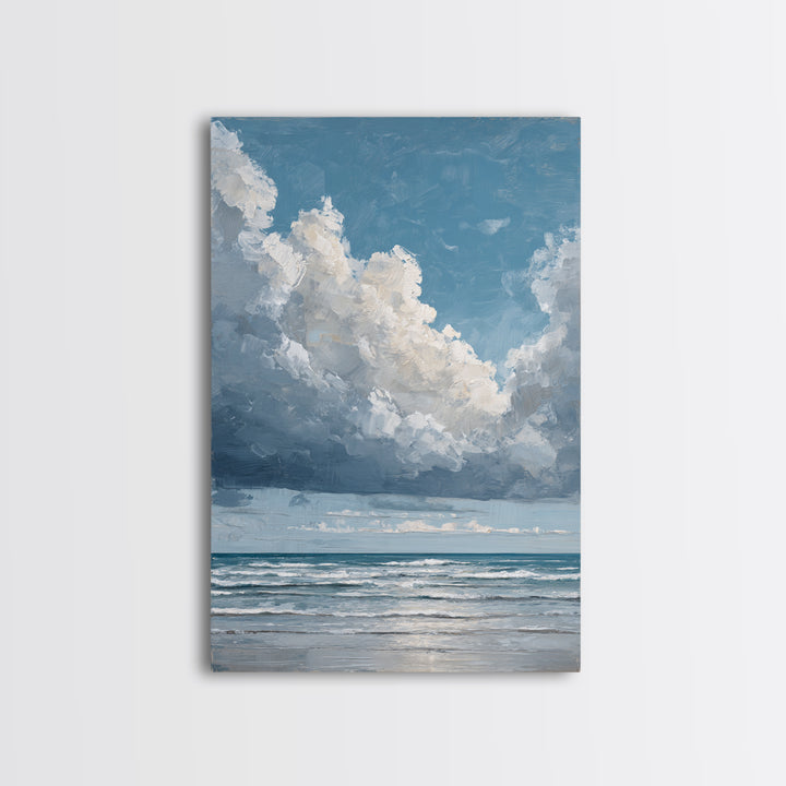 Stormy Cloudscape over Open Ocean Canvas Print, Nautical Art, Printable Wall Art, Coastal Decor, Fine Art, Harbor, Beach Decor, NAU-2x3-29