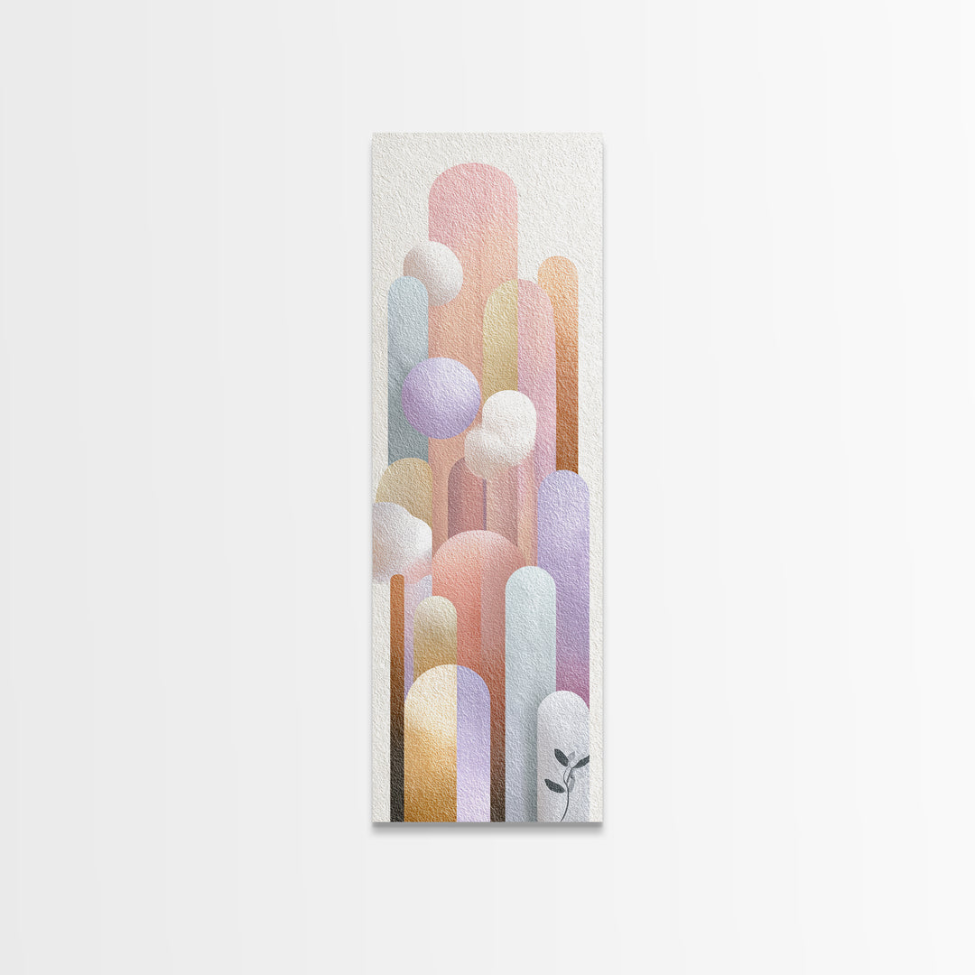 Neutral Boho Sun and Arch Shapes Canvas Print, Nursery Decor, Nursery Art, Abstract Art, Nursery, Kids Wall Art, NDE-1x3-23