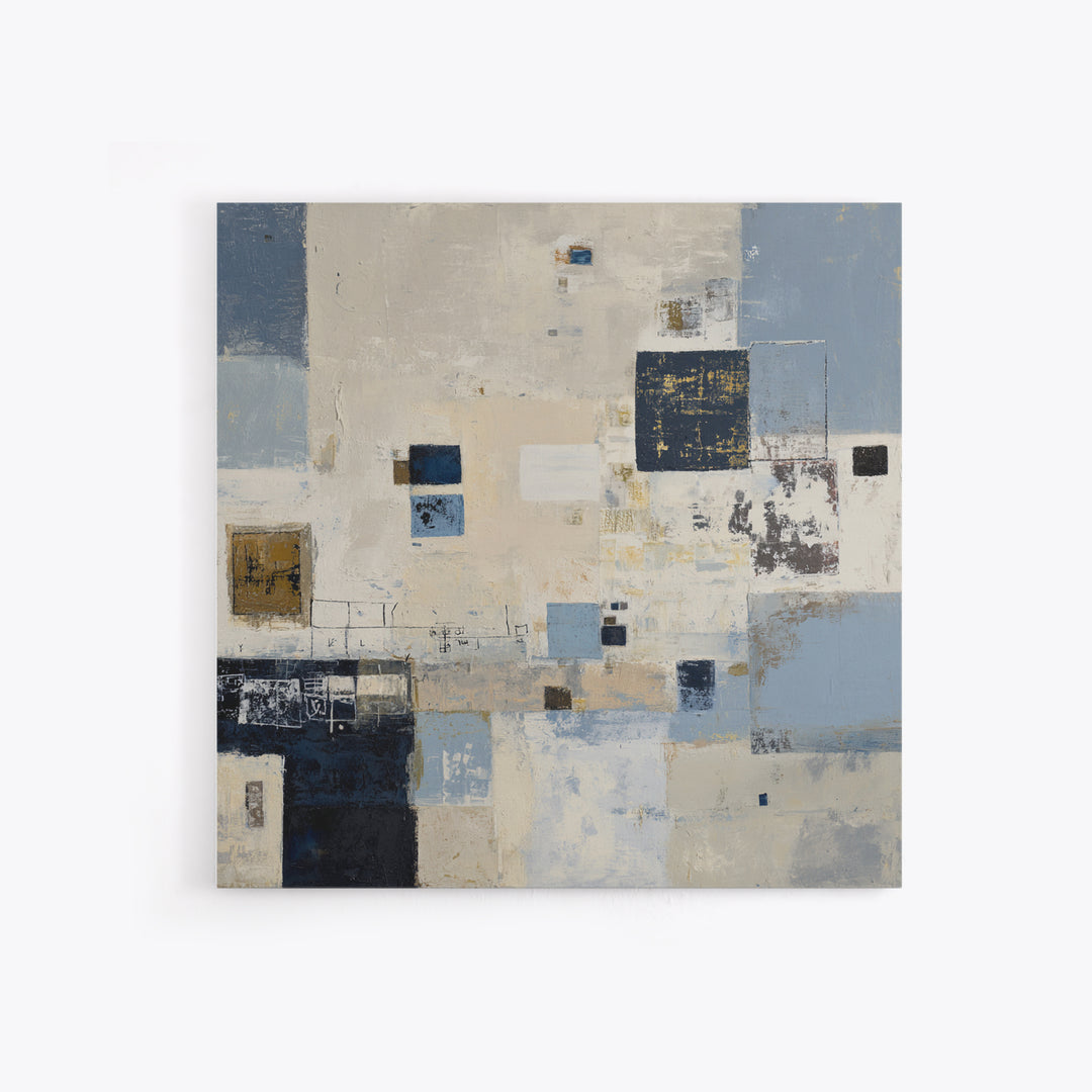 Clean Abstract Geometry Framed Canvas Print, Office Art, Bedroom Wall Art, Office Decor, Abstract Art, Focus, Room Decor, OFF-1x1-1