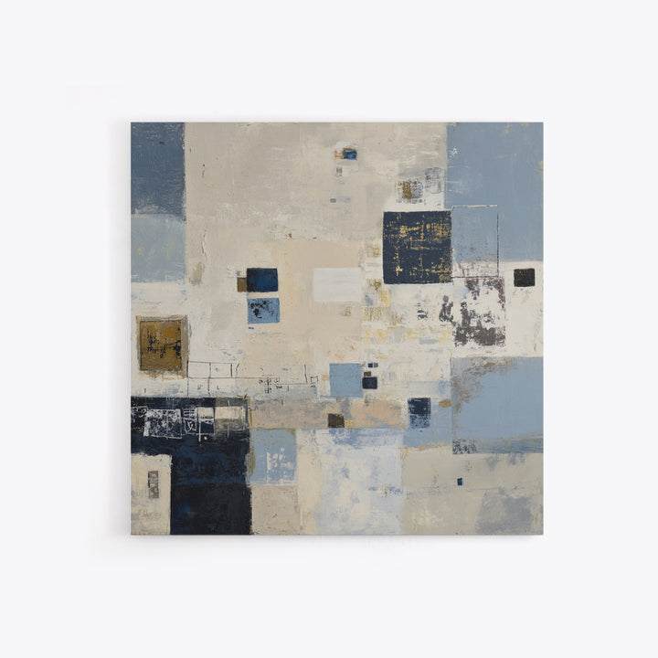 Clean Abstract Geometry Framed Canvas Print, Office Art, Bedroom Wall Art, Office Decor, Abstract Art, Focus, Room Decor, OFF-1x1-1