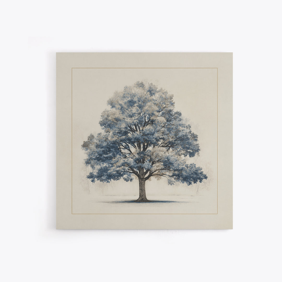 Ink Wash Tree Symbolizing Stability Canvas Print, Office Art, Living Room Decor, Office Decor, Fine Art, Focus, Fine Art Print, OFF-1x1-14