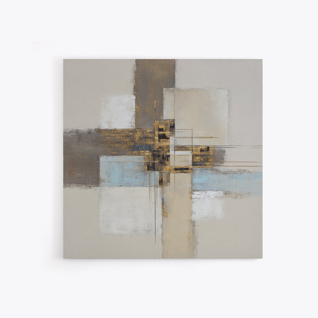 City Map Abstract Canvas Print, Office Art, Digital Art, Office Decor, Abstract Art, Focus, Ai Art, Printable Art, OFF-1x1-20