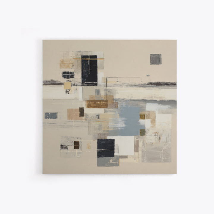 Dignified Neutral Landscape Framed Canvas Print, Office Art, Fine Art Print, Office Decor, Fine Art, Focus, Poster, Wall Decor, OFF-1x1-79