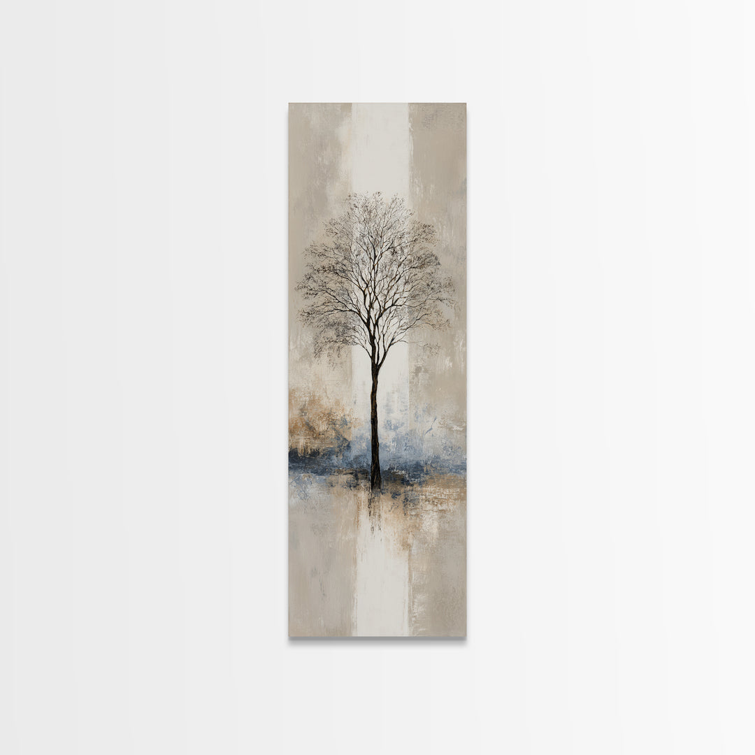 Ink Wash Tree Symbolizing Stability Canvas Print, Office Art, Dopamine Decor, Office Decor, Fine Art, Focus, Boho Decor, OFF-1x3-26
