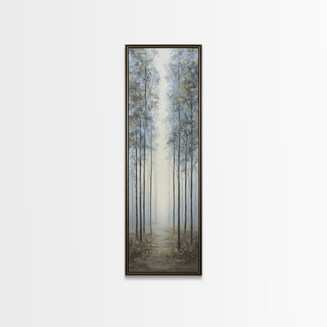 Quiet Forest Path for Mental Reset Canvas Print, Office Art, Digital Wall Art, Office Decor, Fine Art, Focus, Dopamine Decor, OFF-1x3-55