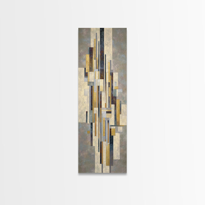 Geometric Labyrinth Pattern Canvas Print, Office Art, Digital Print, Office Decor, Abstract Art, Focus, Gallery Decor, OFF-1x3-6