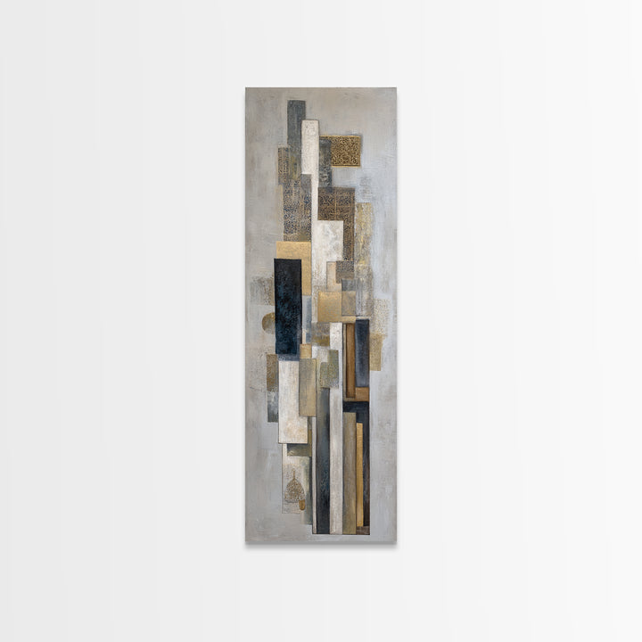 Clean Abstract Geometry Canvas Print, Office Art, Poster, Office Decor, Abstract Art, Focus, Canvas Wall Art, Wall Prints, OFF-1x3-85