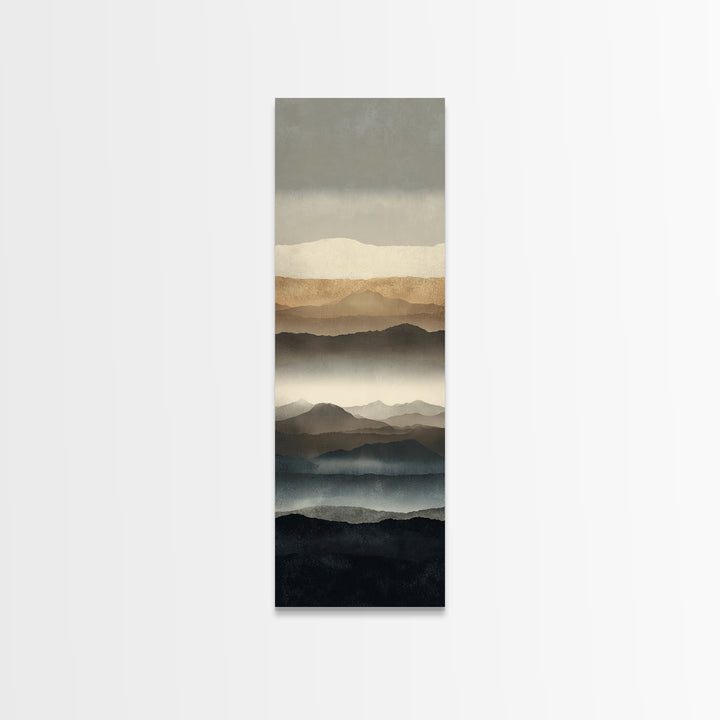 Minimal Mountain Sunrise for Focus Canvas Print, Office Art, Luxury Decor, Office Decor, Fine Art, Focus, Pet Portrait, OFF-1x3-86