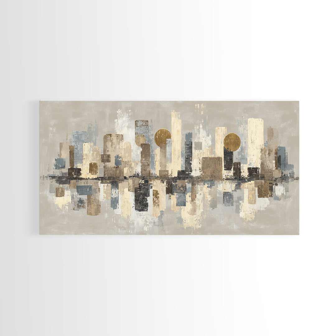 Large Neutral Texture Art for Professional Setting Canvas Print, Office Art, Contemporary Art, Office Decor, Fine Art, Focus, OFF-2x1-17