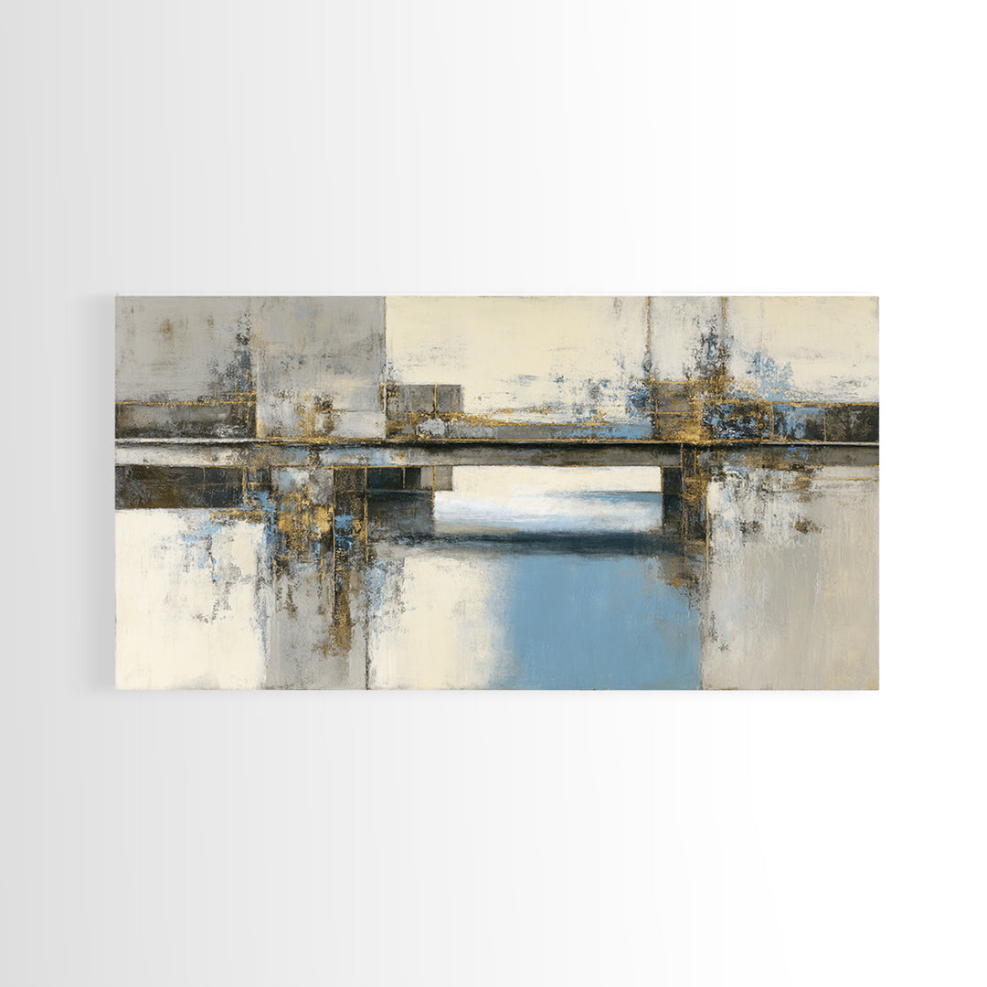 Monochrome Bridge Structure Framed Canvas Print, Office Art, Luxury Decor, Office Decor, Fine Art, Focus, Pet Portrait, OFF-2x1-30