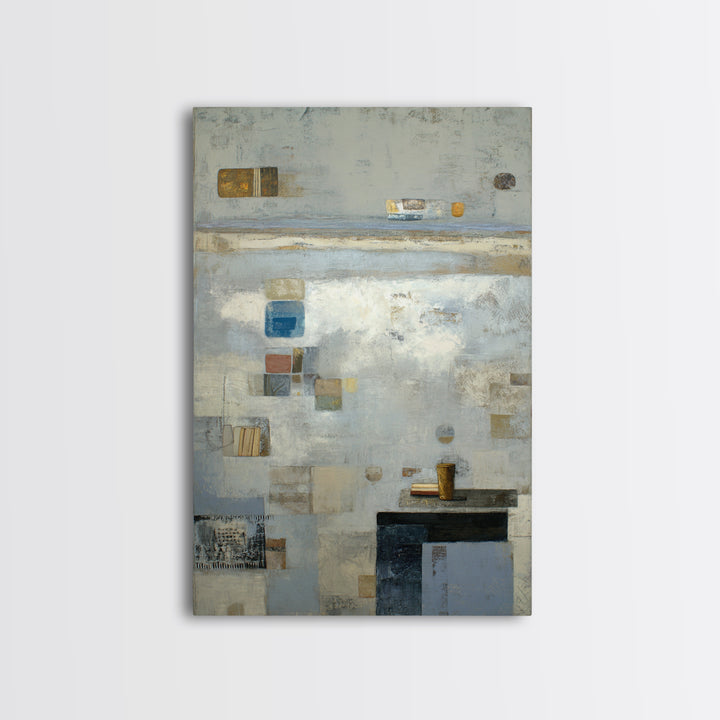 Dignified Neutral Landscape Canvas Print, Office Art, Gallery Decor, Office Decor, Oil Painting, Focus, Contemporary Art, OFF-2x3-15