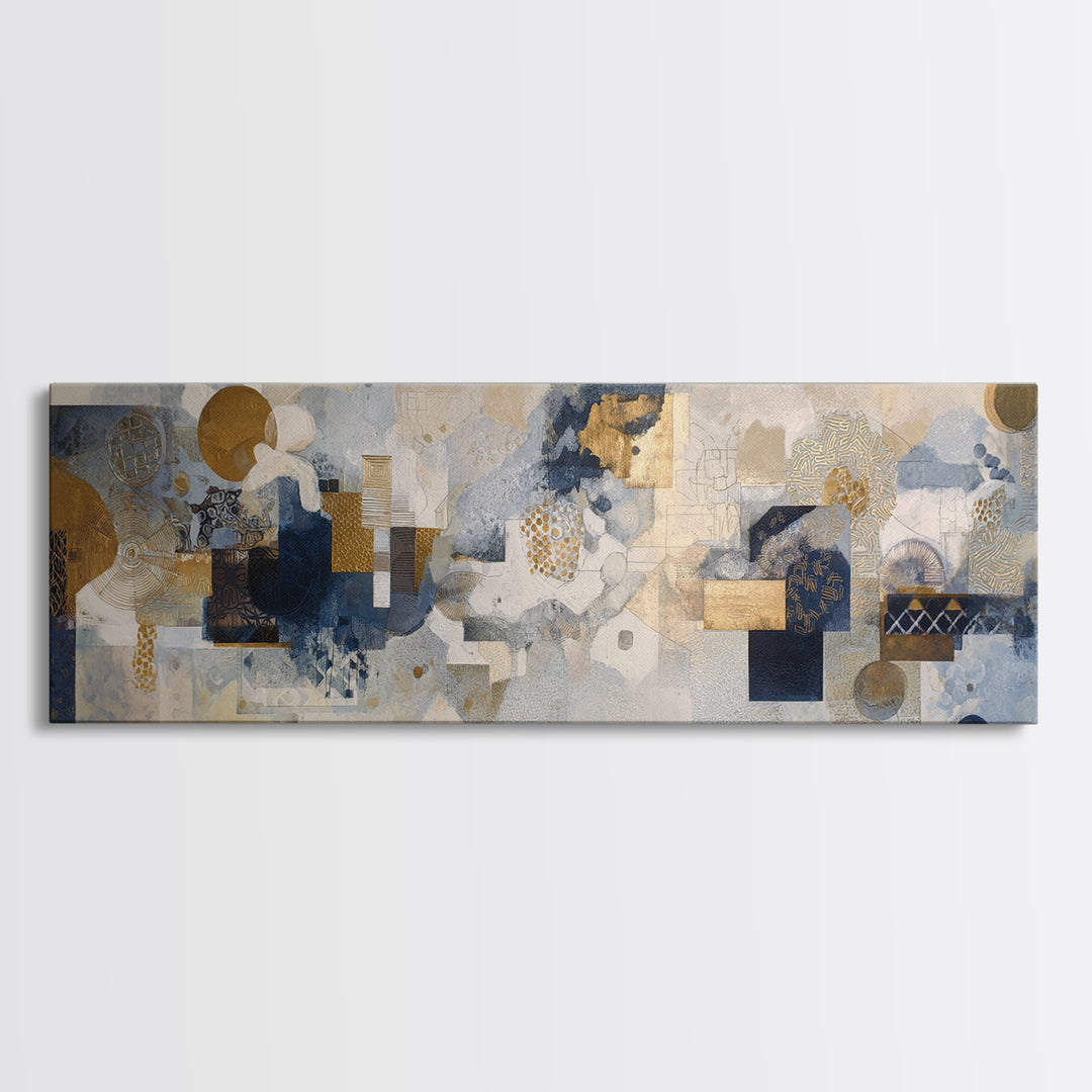 Clean Abstract Geometry Canvas Print, Office Art, Dopamine Decor, Office Decor, Abstract Art, Focus, Boho Decor, OFF-3x1-41