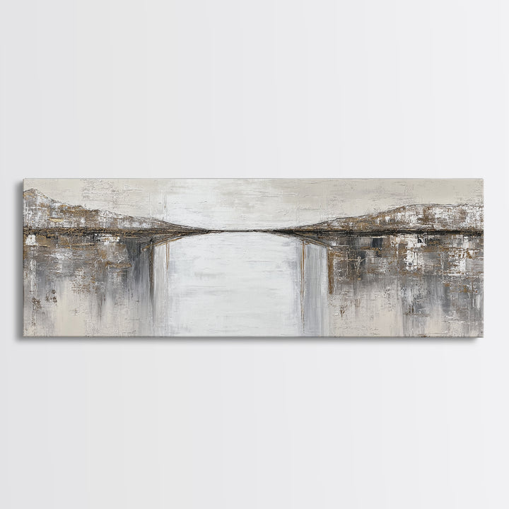 Monochrome Bridge Structure Framed Canvas Print, Office Art, Wall Prints, Office Decor, Fine Art, Focus, Cubicle Decor, OFF-3x1-74