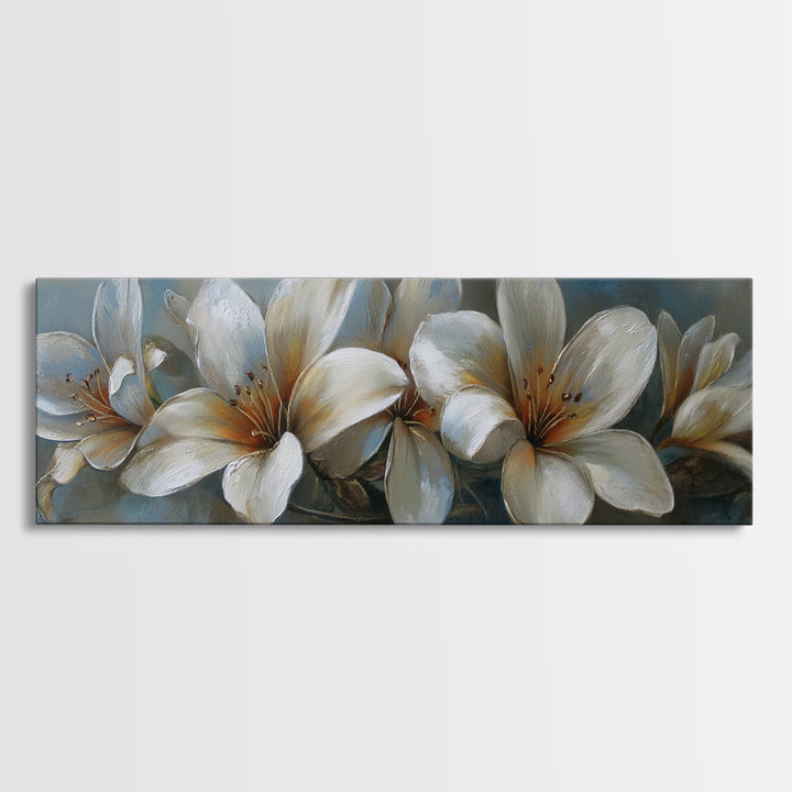 Desk Plant Botanical Closeup Canvas Print, Office Art, Office Decor, Watercolor Art, Focus, Canvas Wall Art, Abstract Art, OFF-3x1-80