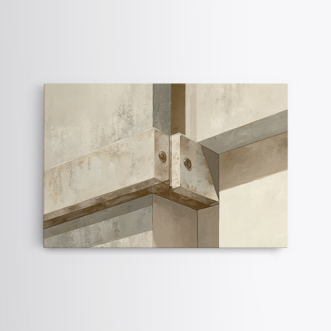 Architectural Line Drawing Framed Canvas Print, Office Art, Office Wall Art, Office Decor, Abstract Art, Focus, OFF-3x2-31