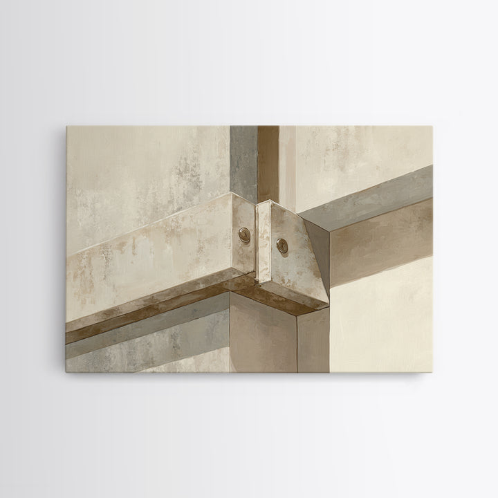 Architectural Line Drawing Framed Canvas Print, Office Art, Office Wall Art, Office Decor, Abstract Art, Focus, OFF-3x2-31
