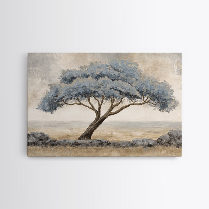 Ink Wash Tree Symbolizing Stability Canvas Print, Office Art, Art Deco, Office Decor, Fine Art, Focus, Bedroom Wall Art, OFF-3x2-42
