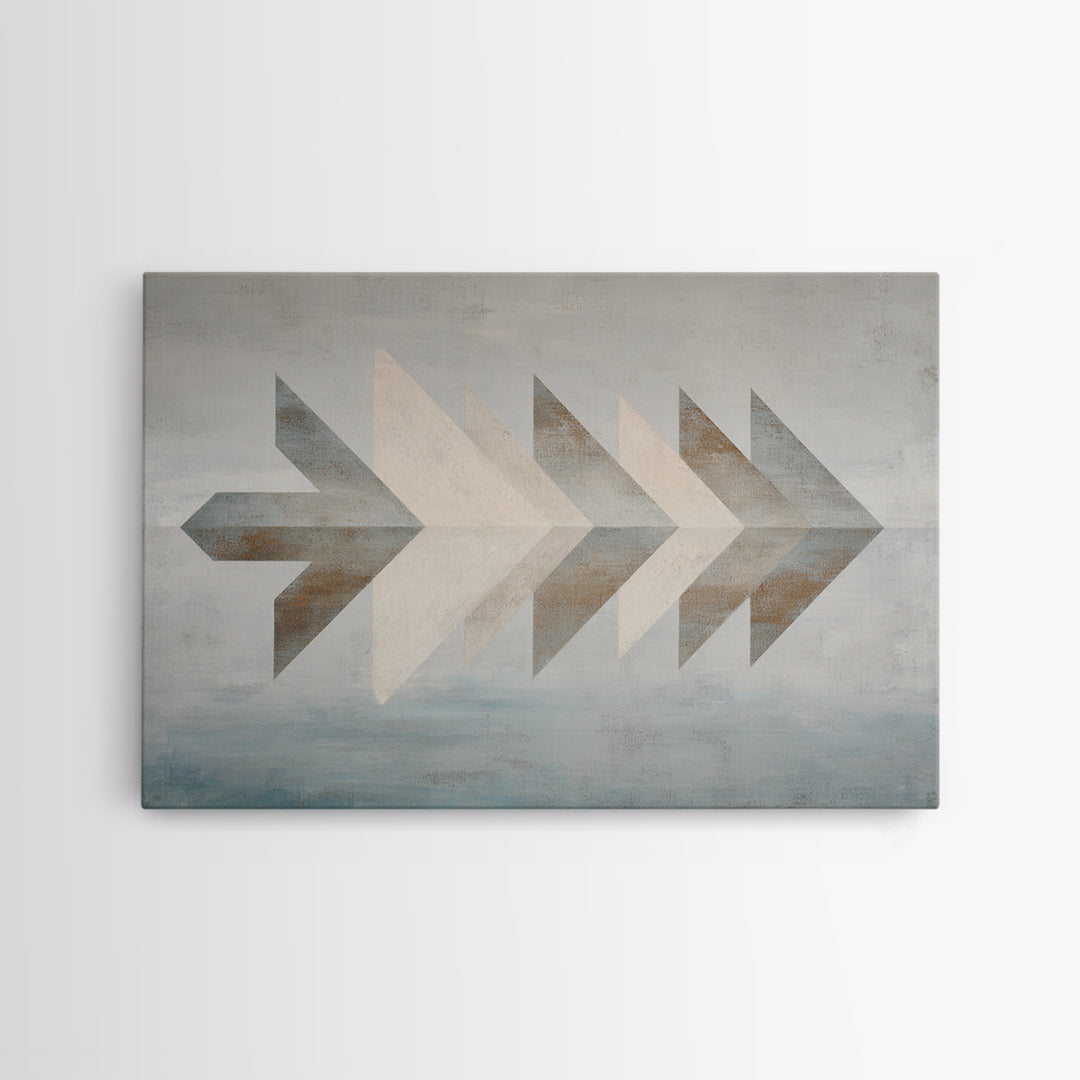 Subtle Motivational Symbol Using Arrows Without Text Canvas Print, Office Art, Cubicle Decor, Office Decor, Abstract Art, Focus, OFF-3x2-43