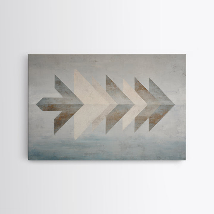 Subtle Motivational Symbol Using Arrows Without Text Canvas Print, Office Art, Cubicle Decor, Office Decor, Abstract Art, Focus, OFF-3x2-43