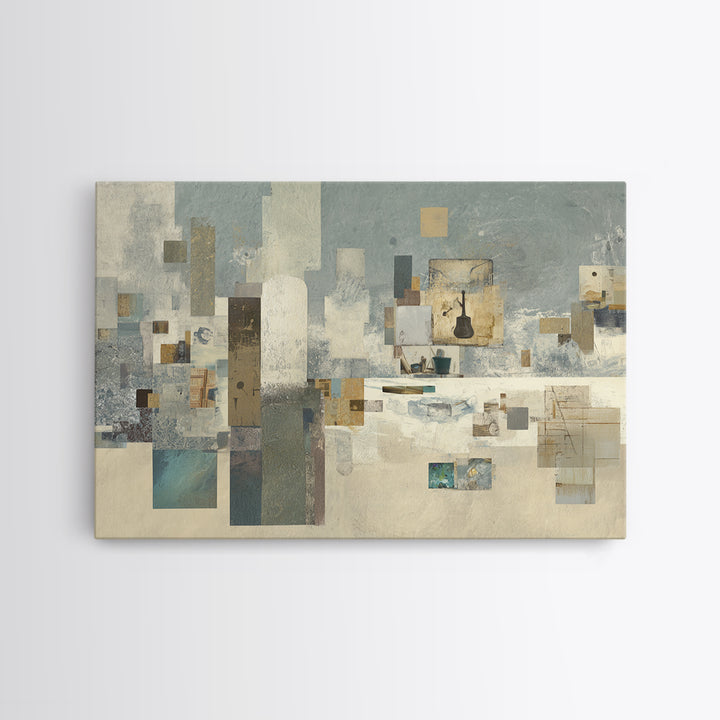 Dignified Neutral Landscape Framed Canvas Print, Office Art, Art Print, Office Decor, Fine Art, Focus, Printable, OFF-3x2-59
