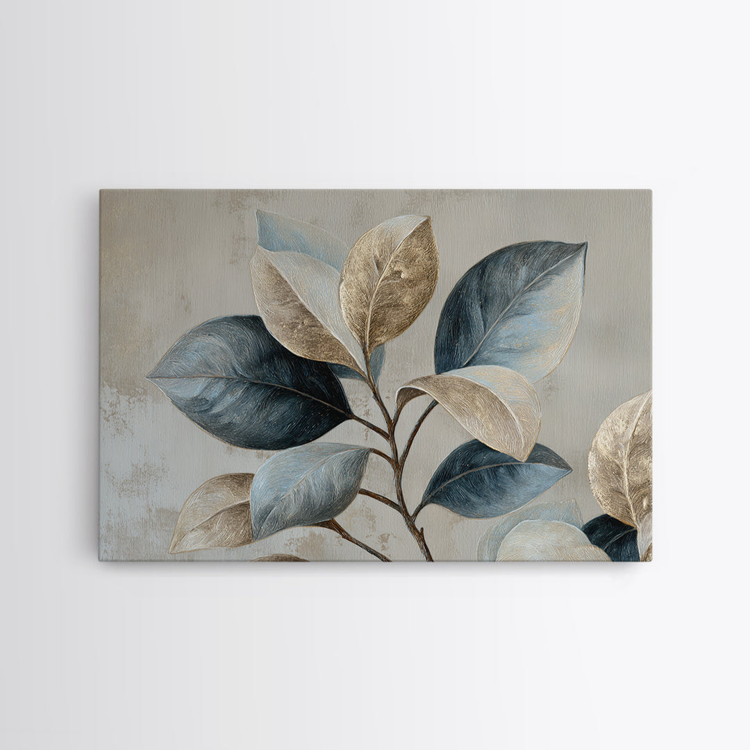 Desk Plant Botanical Closeup Canvas Print, Office Art, Neutral Decor, Office Decor, Oil Painting, Focus, Wall Art, Home Decor, OFF-3x2-68