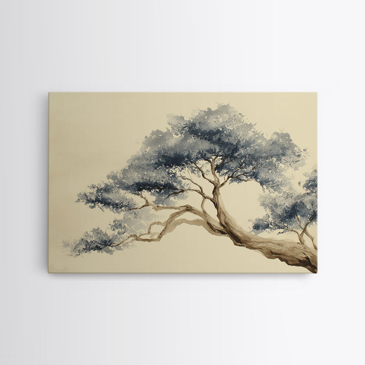 Ink Wash Tree Symbolizing Stability Framed Canvas Print, Office Art, Printable Art, Office Decor, Focus, Neutral Decor, OFF-3x2-90